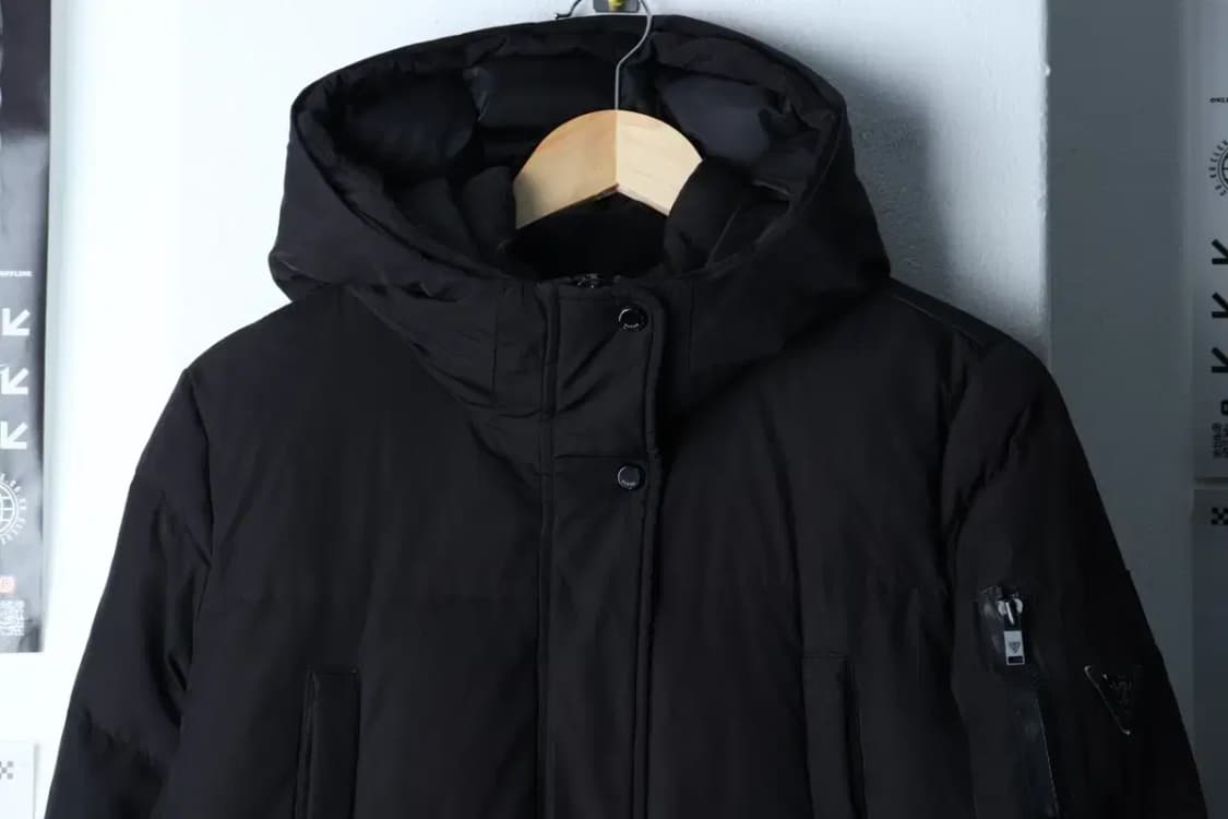 (XS-S) 게스 패딩 점퍼자켓 덕다운 블랙 롱 올드스쿨-1720F 상품이미지3