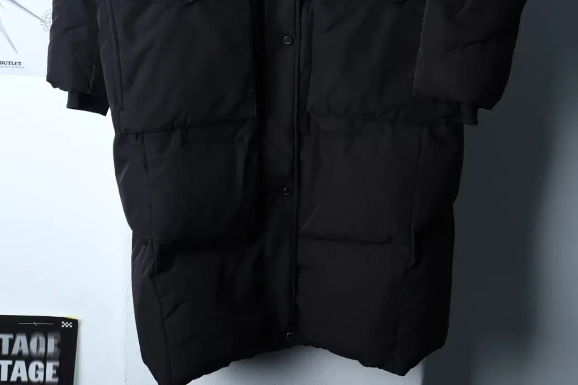 (XS-S) 게스 패딩 점퍼자켓 덕다운 블랙 롱 올드스쿨-1720F 상품이미지4