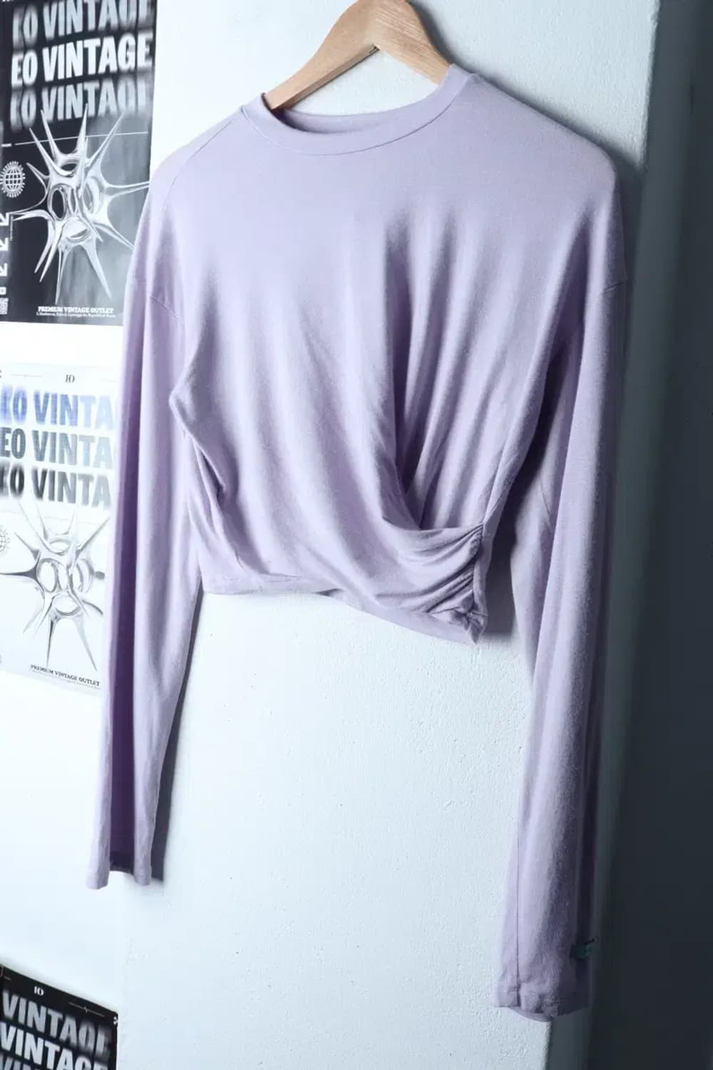 W(F) 인스턴트펑크 긴팔티셔츠 크롭 퍼플 셔링-17214 상품이미지1