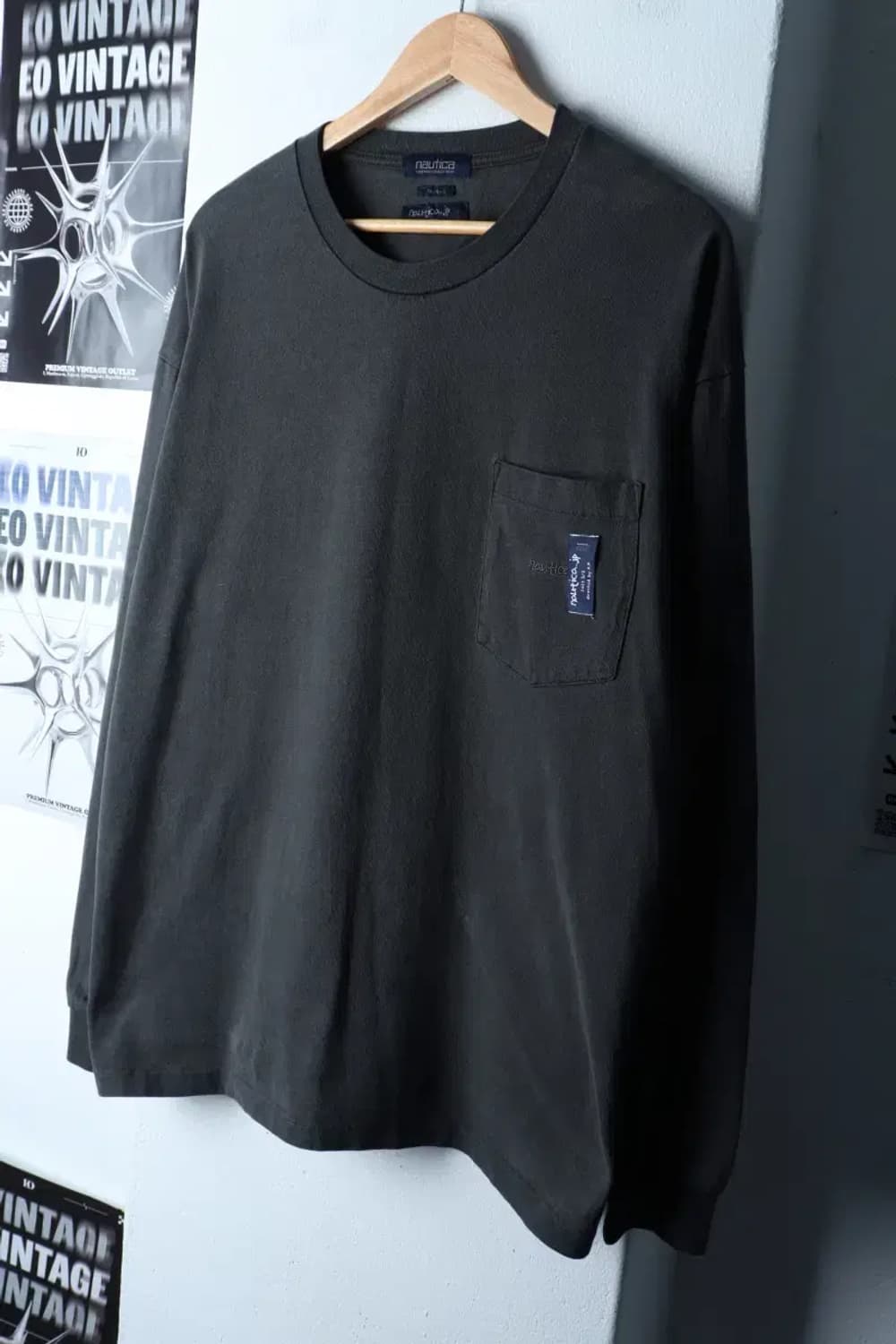 (L-XL) 노티카 긴팔티셔츠 차콜 포켓 일본 한정판-17215 상품이미지1