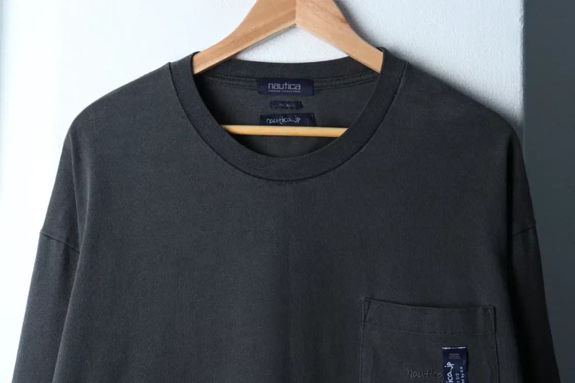 (L-XL) 노티카 긴팔티셔츠 차콜 포켓 일본 한정판-17215 상품이미지3