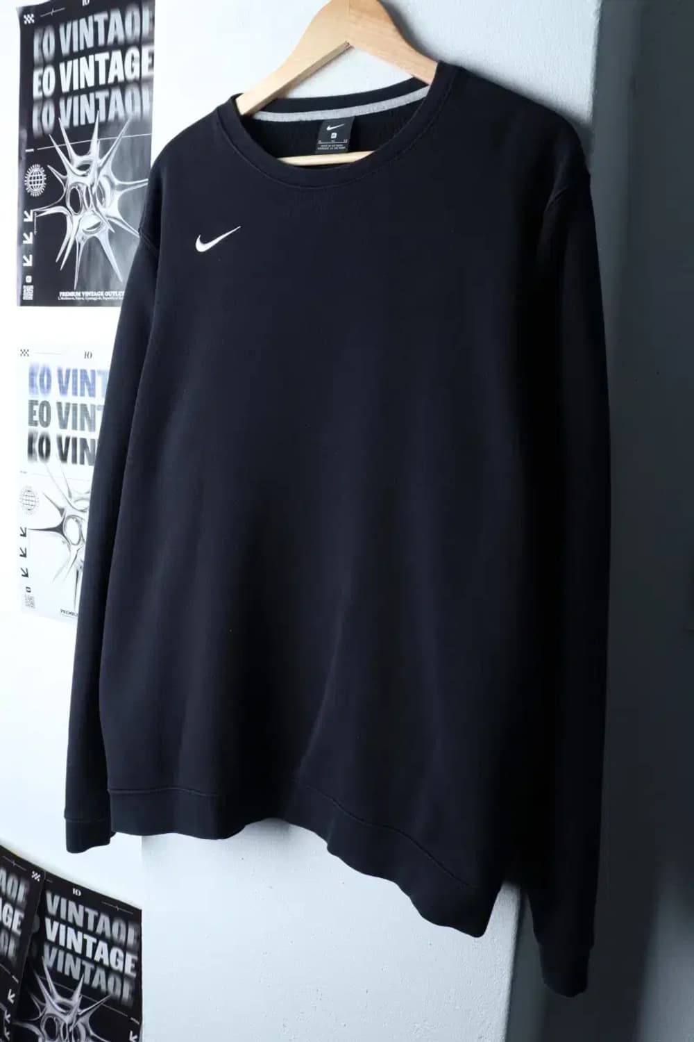 (XL-2XL) 나이키 맨투맨 티셔츠 빅사이즈 블랙 기모-17217 상품이미지1
