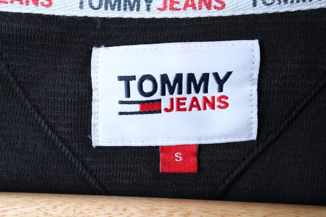 (S) 타미힐피거 긴팔티셔츠 작은사용감 스몰로고 블랙-17219 상품이미지6