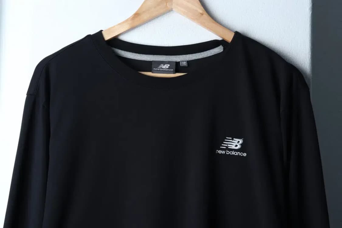 (2XL) 뉴발란스 긴팔티셔츠 빅사이즈 스몰로고 블랙 올드스쿨-1721A 상품이미지3