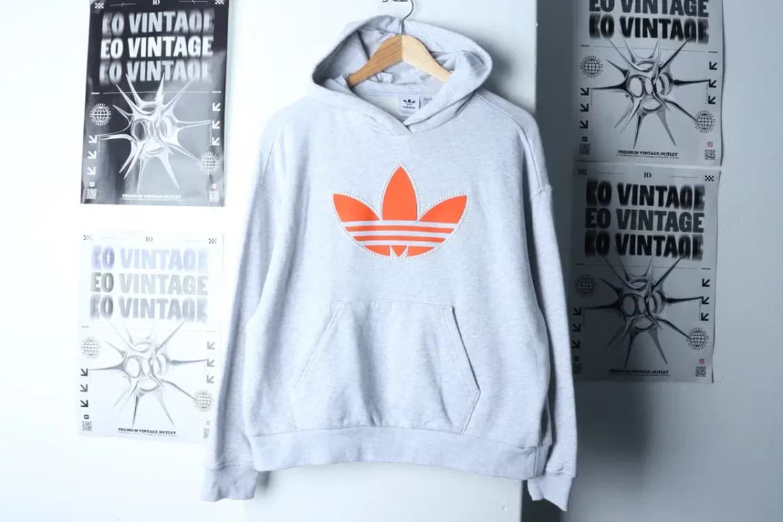 W(L) 아디다스 후드티셔츠 오리지널 빅로고 그레이 올드스쿨-1721C 상품이미지2