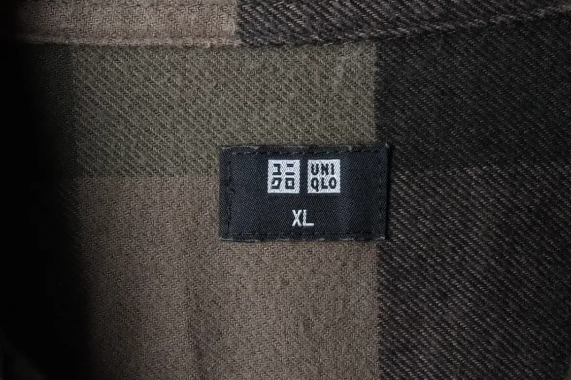 (XL-2XL) 유니클로 셔츠 남방 체크 플란넬 그린 아메카지-17222 상품이미지5