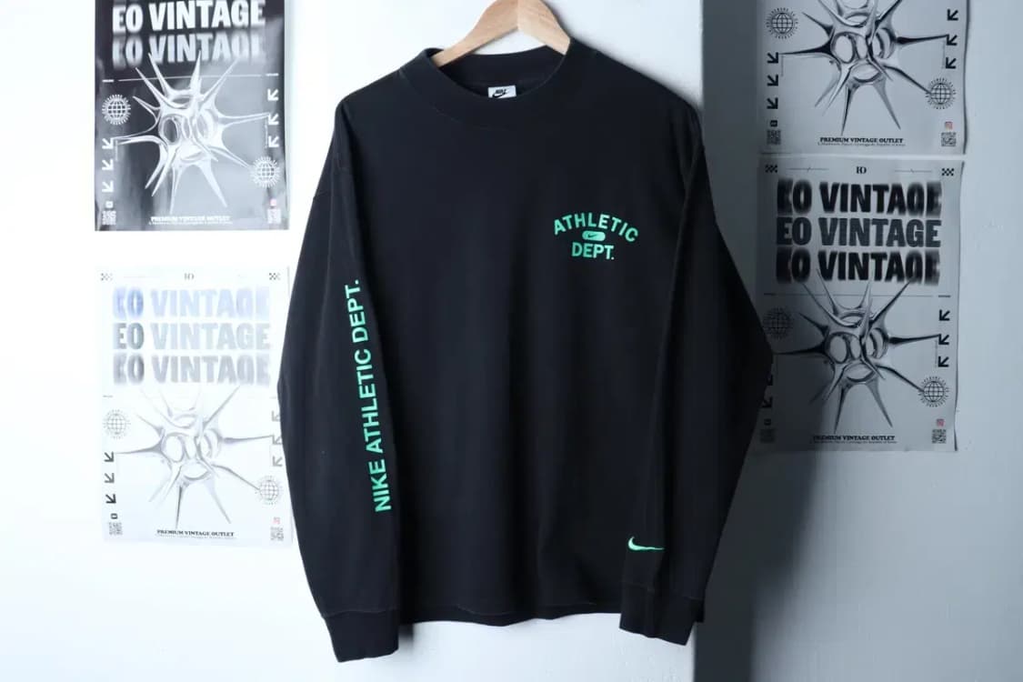 (L) 나이키 긴팔티셔츠 작은사용감 블랙 올드스쿨-17224 상품이미지2