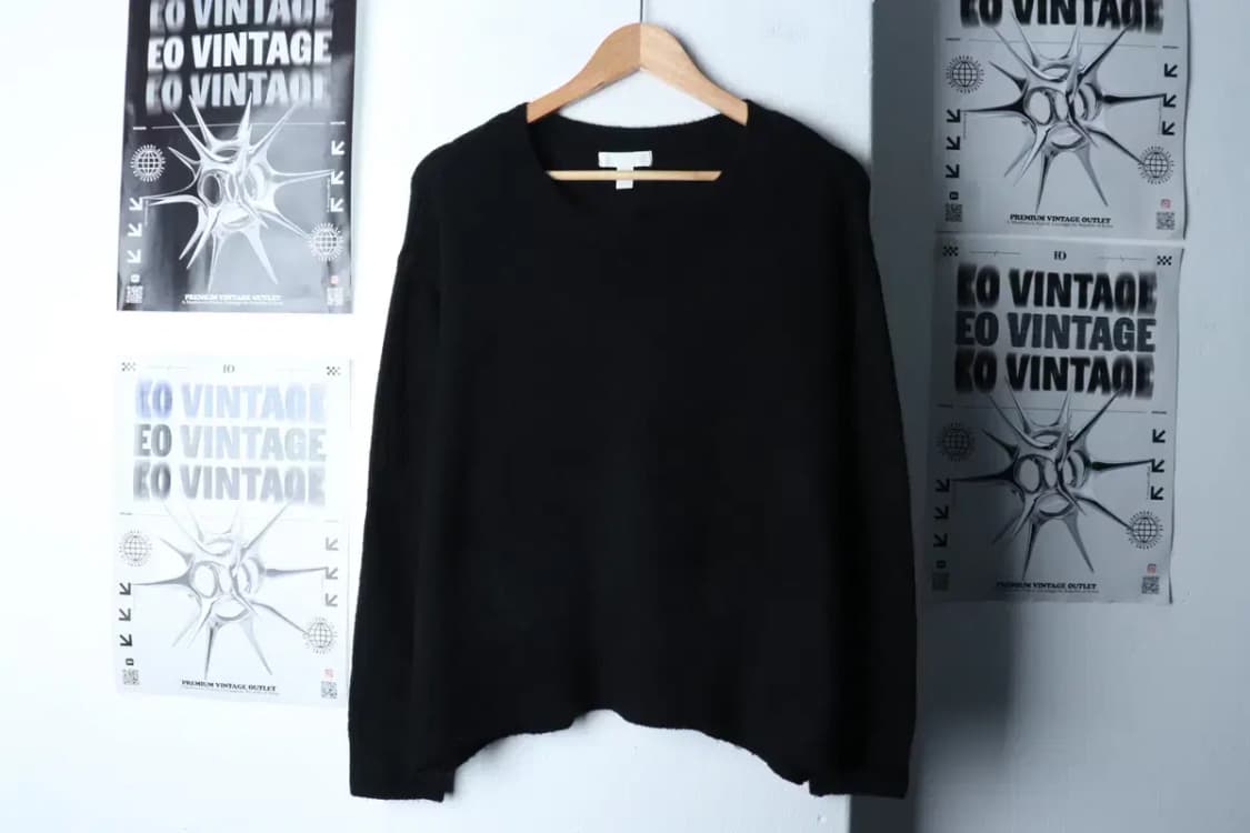 W(M) 에이치앤엠 니트 무지 블랙 울-17225 상품이미지2