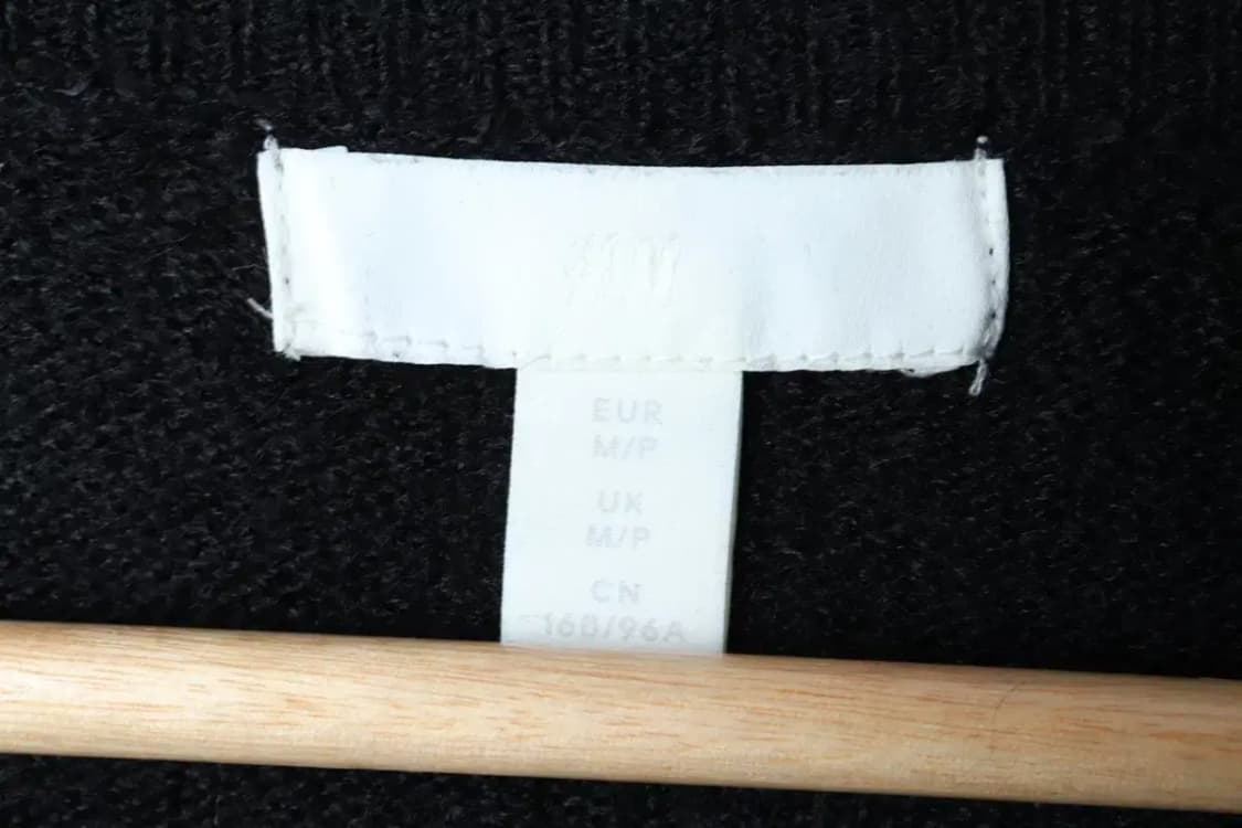 W(M) 에이치앤엠 니트 무지 블랙 울-17225 상품이미지5