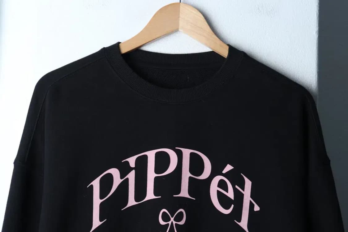 W(F) 핍펫 맨투맨 티셔츠 빅로고 블랙 올드스쿨-17226 상품이미지3