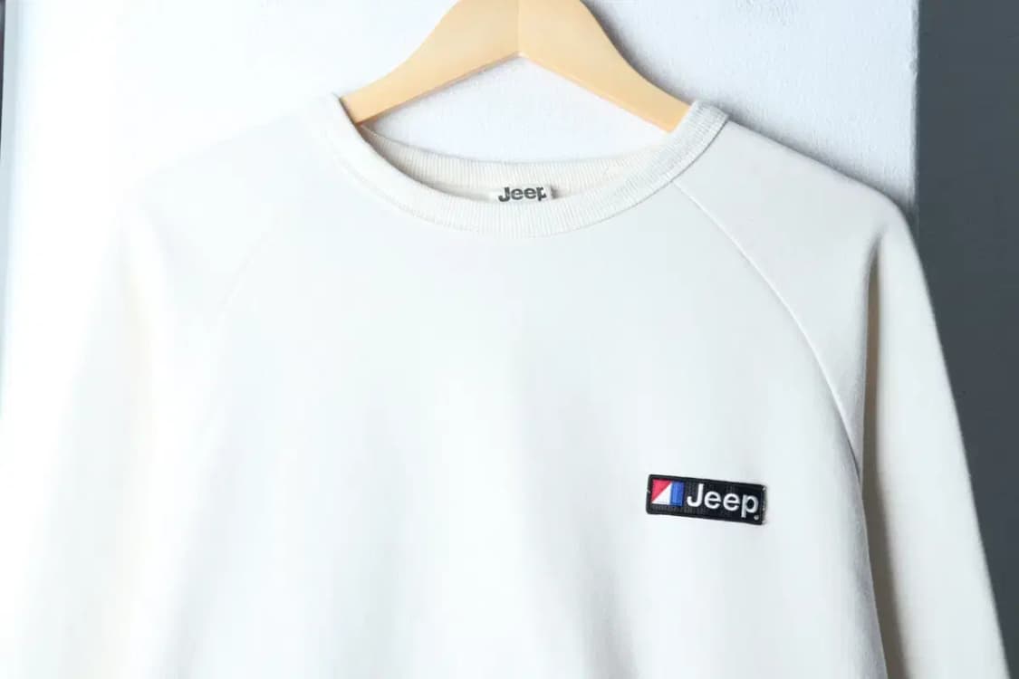 (M-L) 지프 맨투맨 티셔츠 루즈핏 아이보리 올드스쿨-17227 상품이미지3