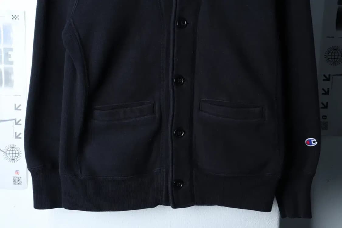 (M) 챔피온 집업 바람막이 점퍼자켓 가디건 리버스위브 블랙-17228 상품이미지4
