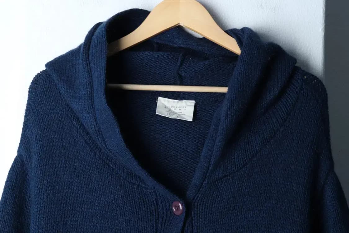 W(F) 브랜드빈티지 니트 가디건 블루 울 롱-1722D 상품이미지3