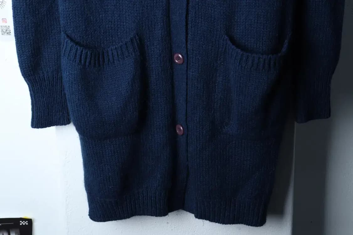 W(F) 브랜드빈티지 니트 가디건 블루 울 롱-1722D 상품이미지4