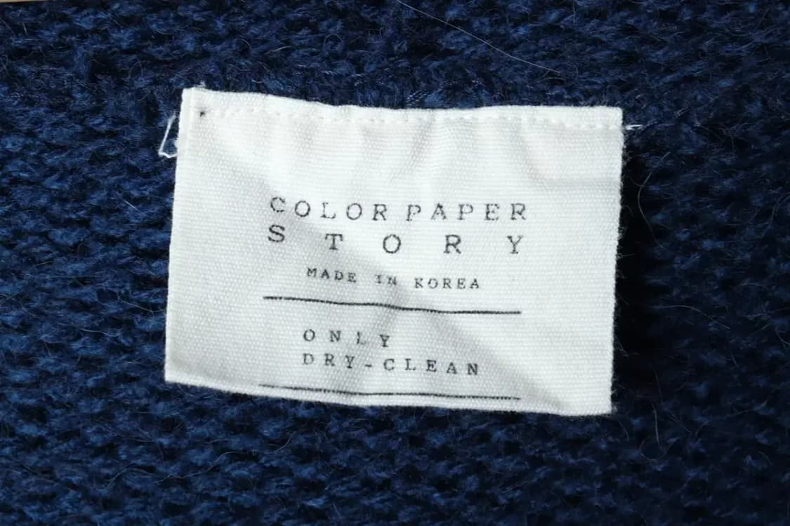 W(F) 브랜드빈티지 니트 가디건 블루 울 롱-1722D 상품이미지5