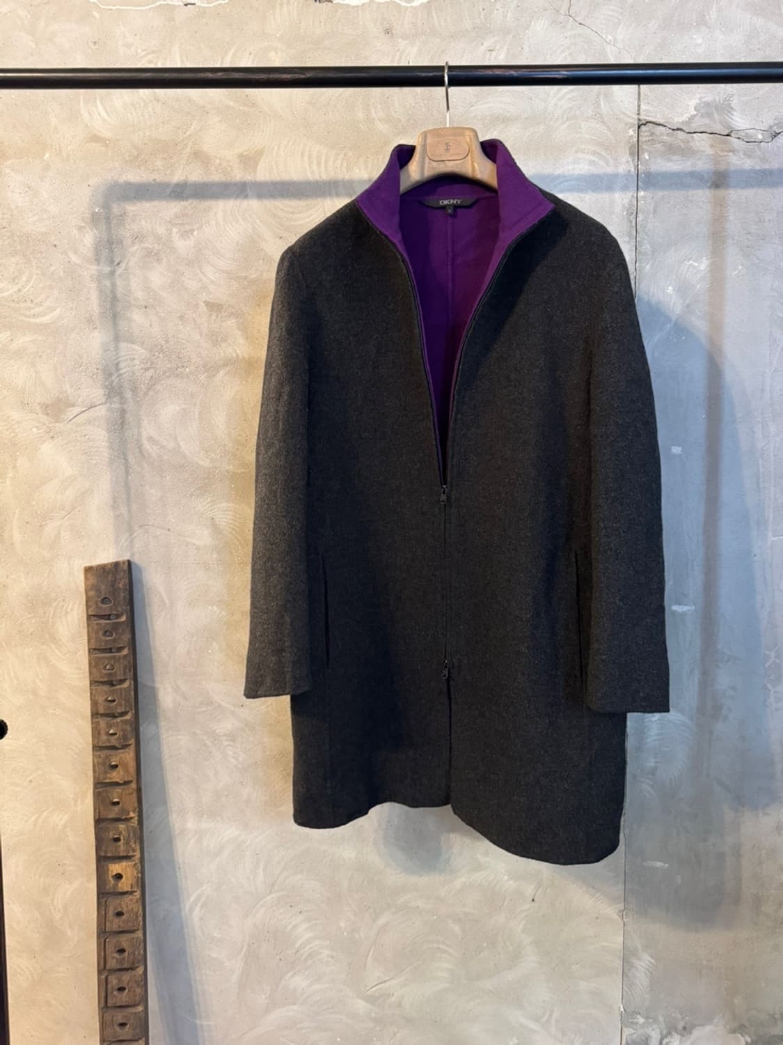 DKNY 투페이스 플란넬 코트 100 상품이미지1