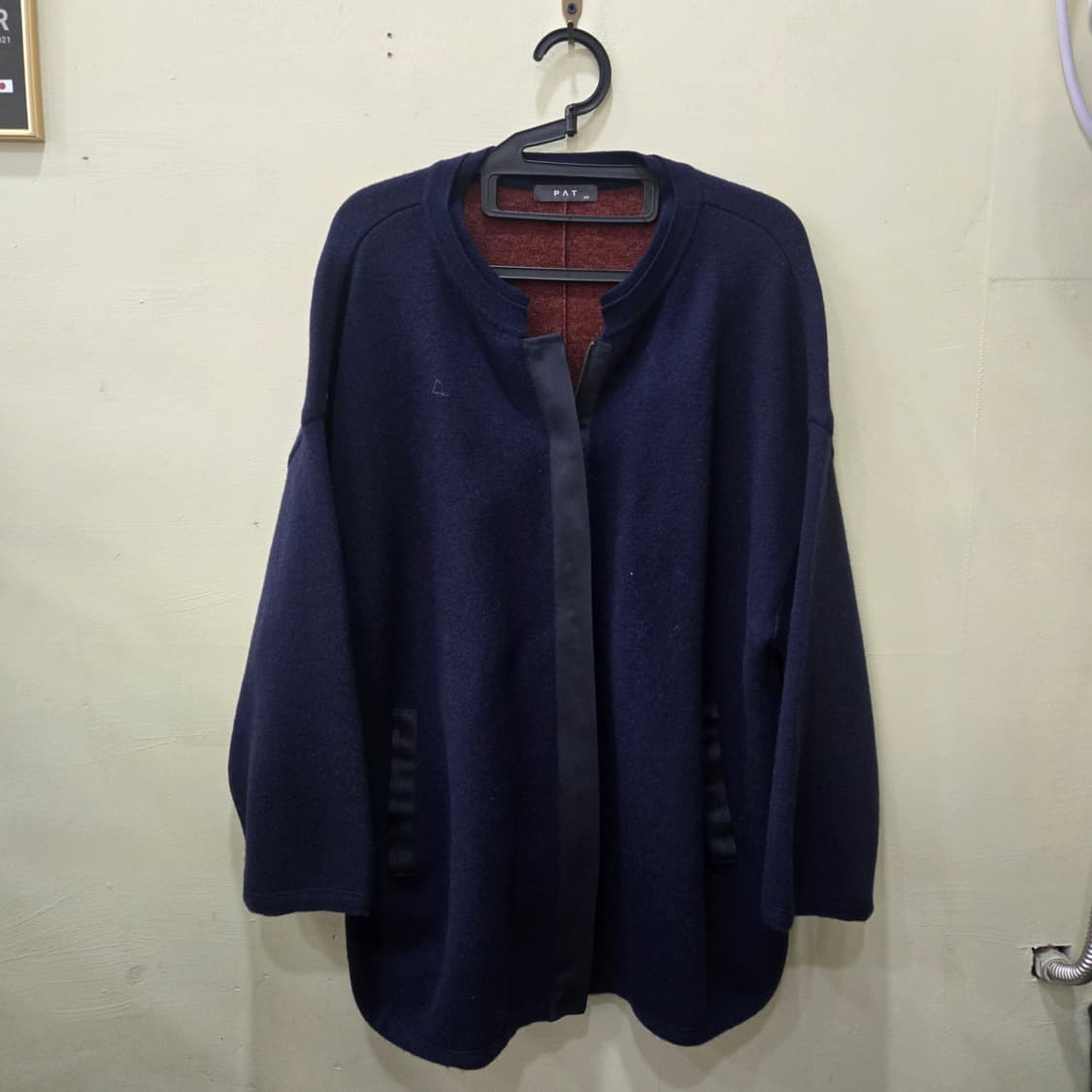 PAT 울 혼방 노카라 코트 상품이미지1