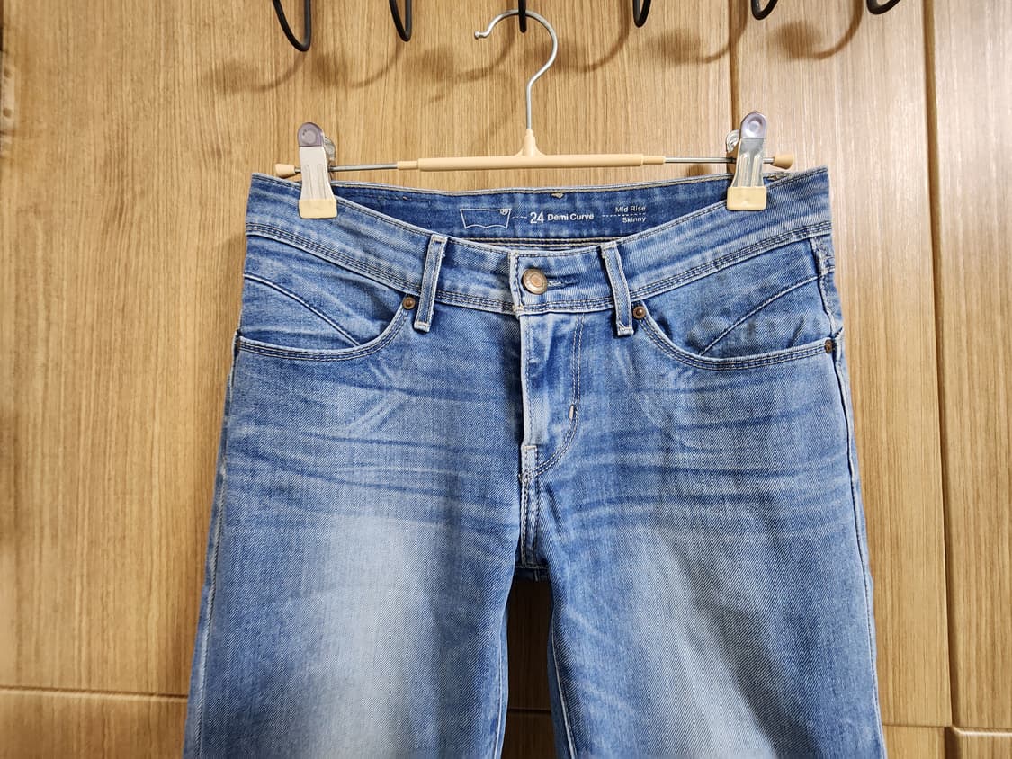 (24)여성 리바이스 미드 라이즈 스키니진 데님 팬츠 상품이미지2