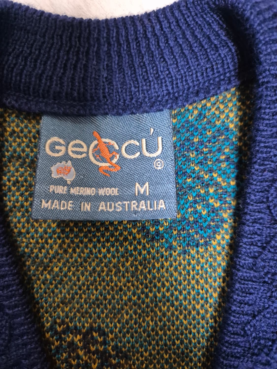 정품 GECCU 게쿠 멀티컬러 니트 베스트 상품이미지2