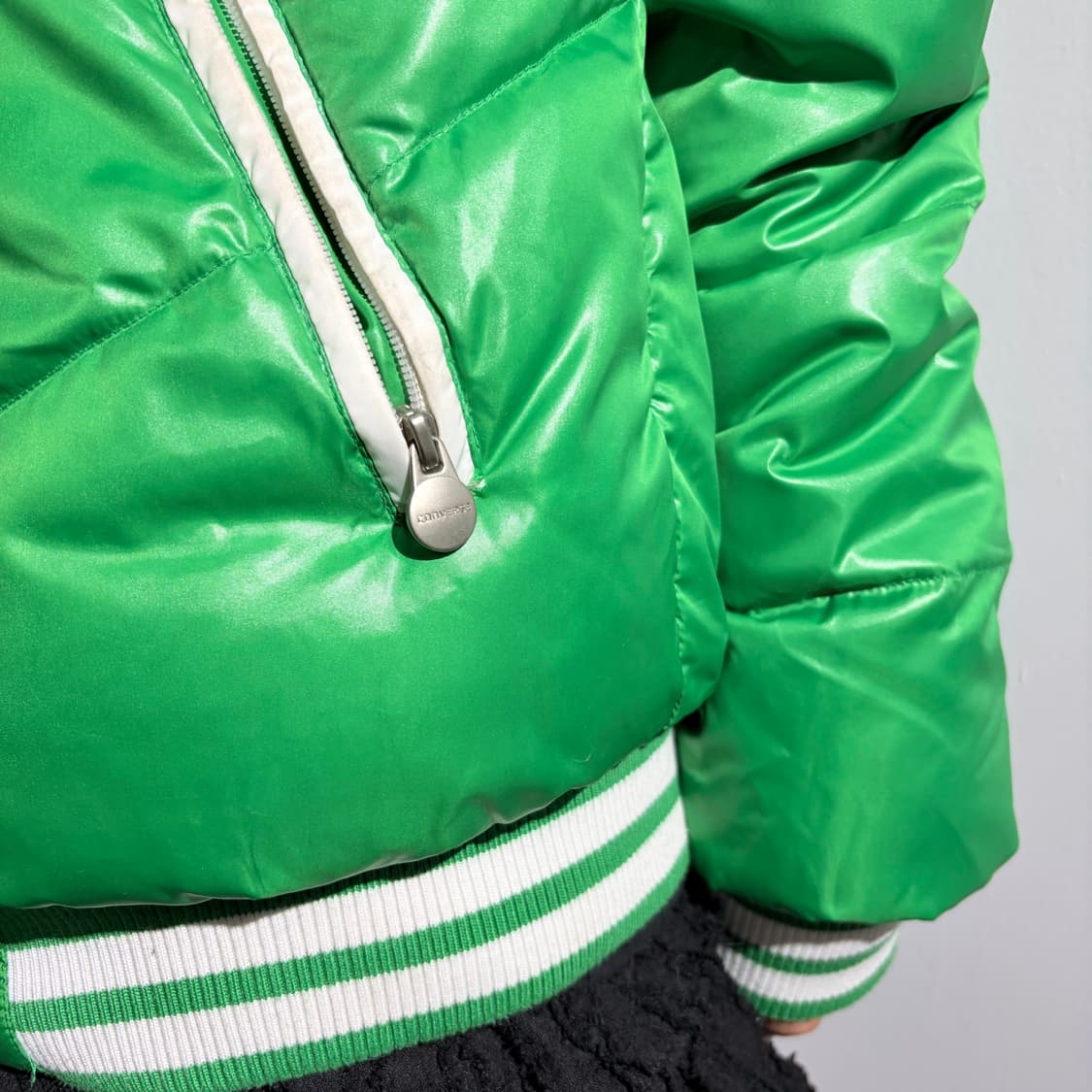 컨버스 별 스타 초록 풀오버 패딩 상품이미지4