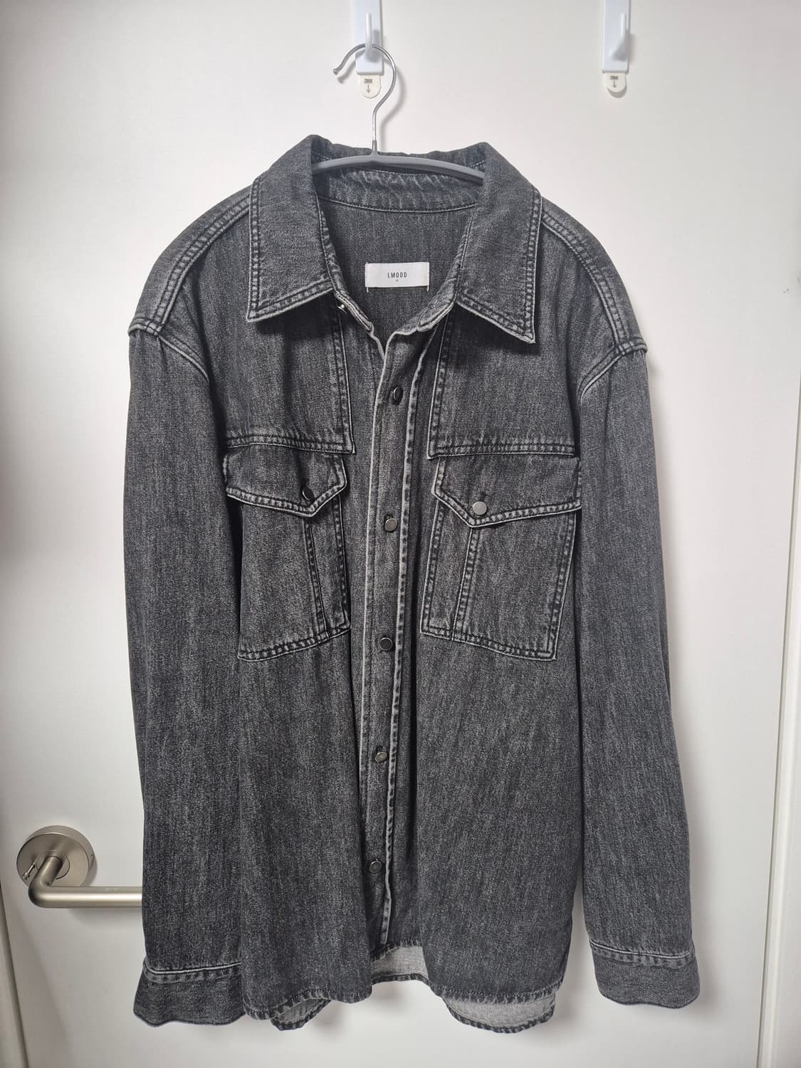 엘무드 블랙 데님 셔츠(48) 상품이미지2