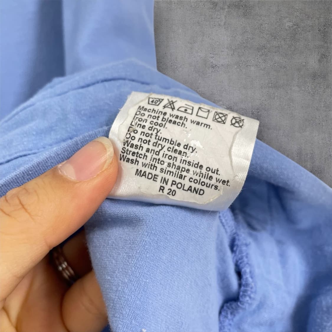 버버리 Burberry 스카이블루 U넥 캡소매 티셔츠 S 상품이미지5