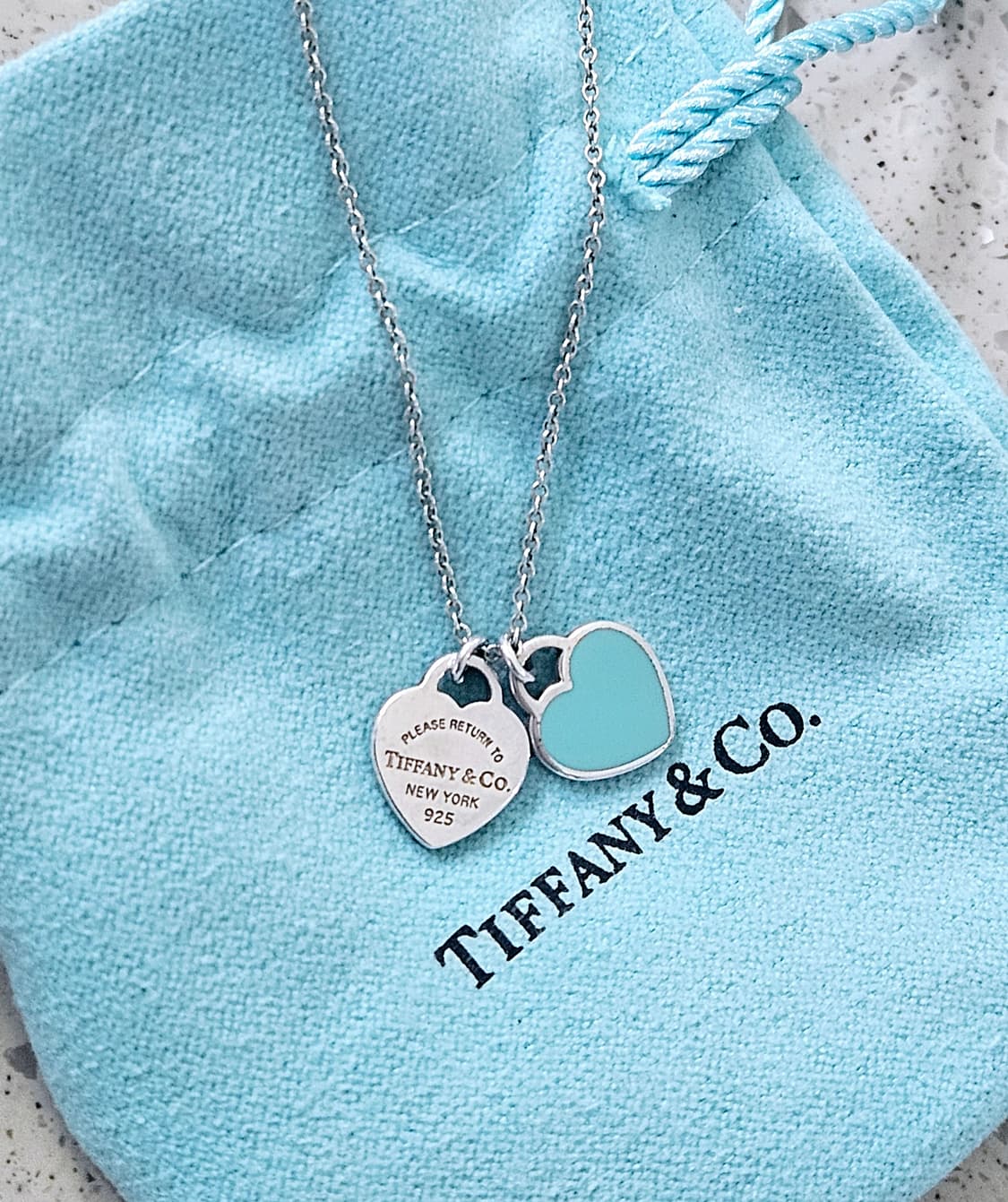 티파니앤코 리턴투 더블 하트 미니 민트 목걸이 [정품] 상품이미지4