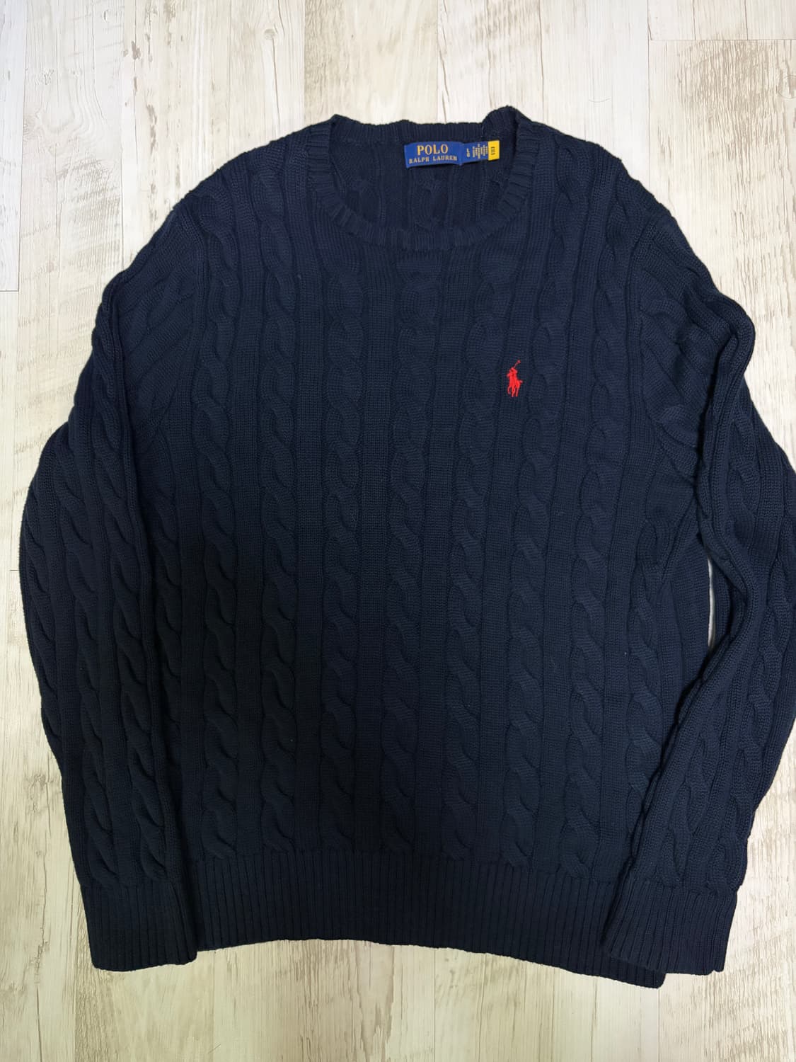 [L] 폴로 랄프로렌 네이비 케이블 니트 상품이미지1