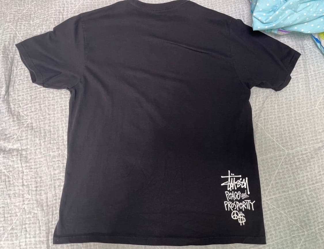 스투시 피스 앤 프로스패리티 티셔츠 블랙  상품이미지2