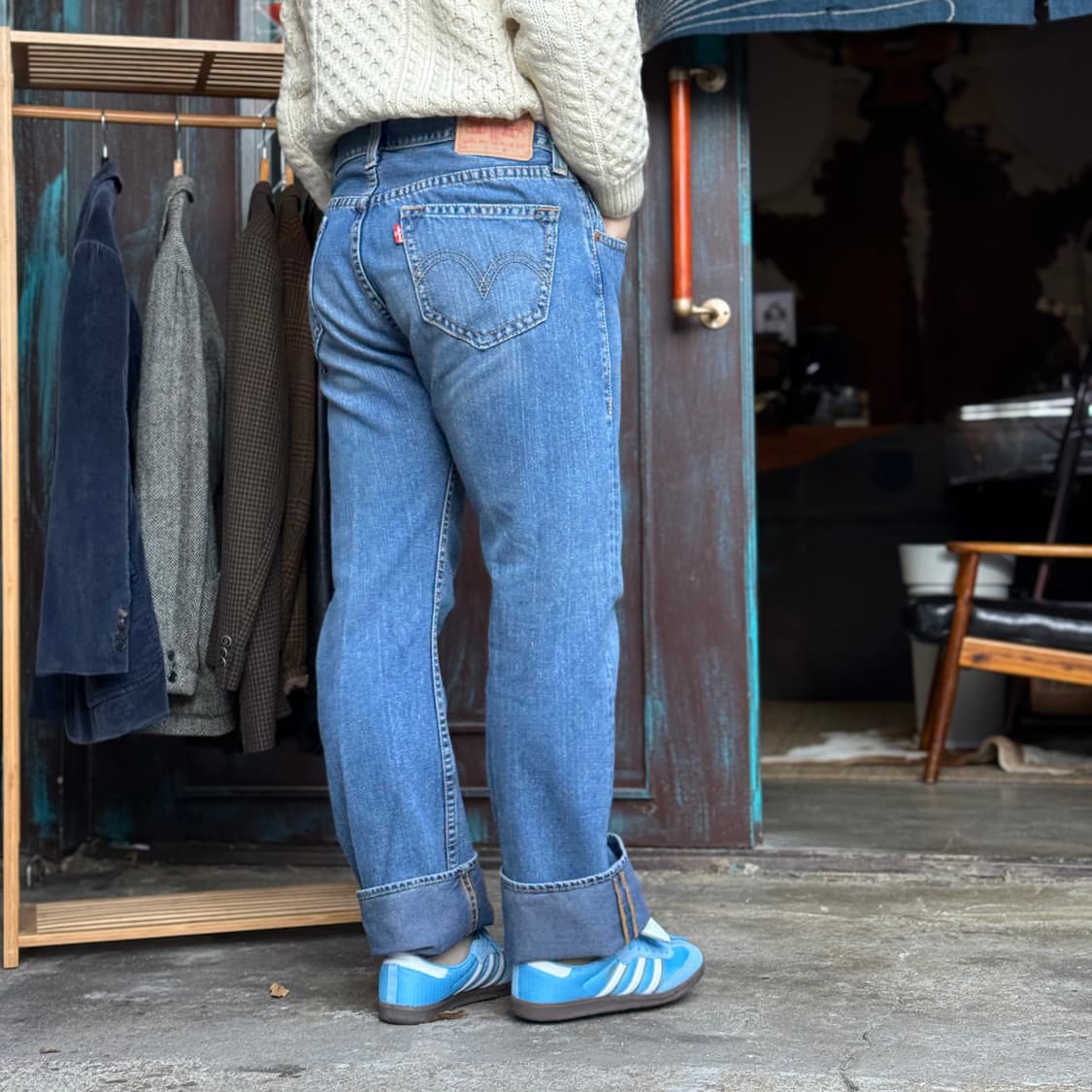 00‘s 리바이스 아이코닉 스트레이트 타입1 데님 팬츠 34 상품이미지9
