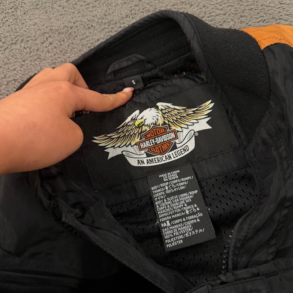[정품/S] 할리데이비슨 빅로고 나일론 봄버 자켓 상품이미지5