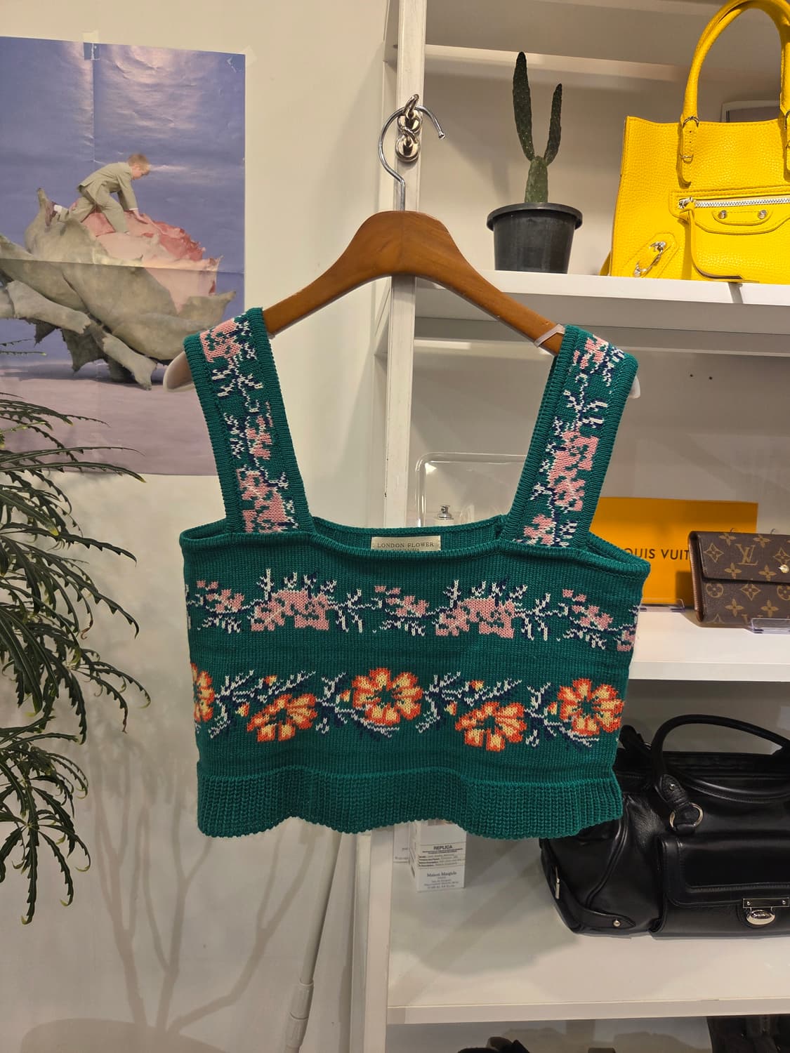 런던플라워 니트 뷔스티에 조끼 상품이미지1