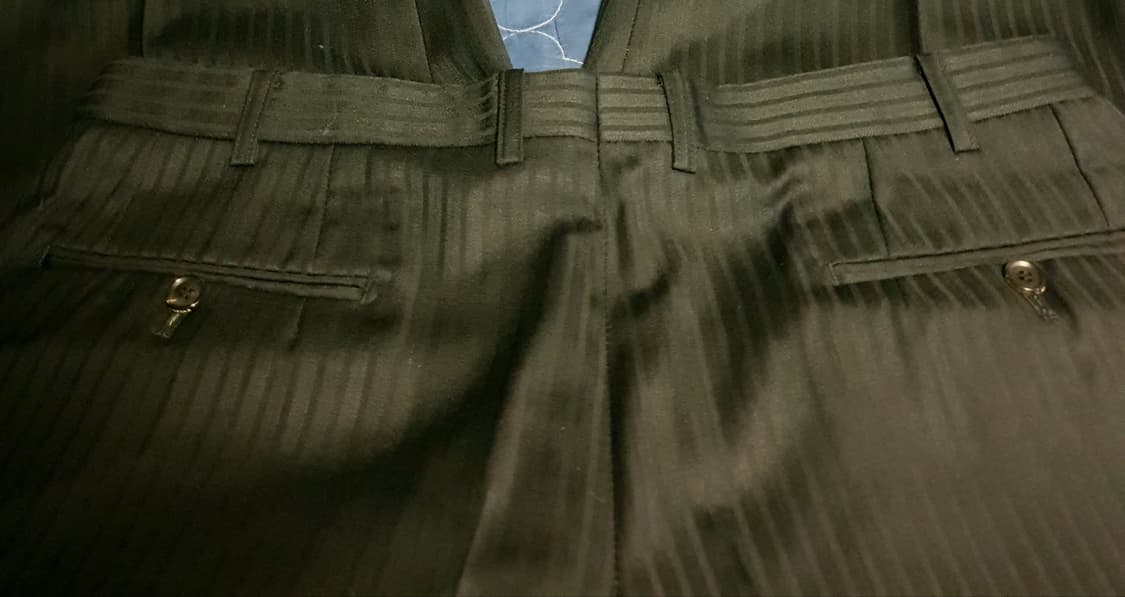 (00s 코오롱) 맨스타 피렌체 스트라이프 클래식 수트셋업 블랙 상품이미지7