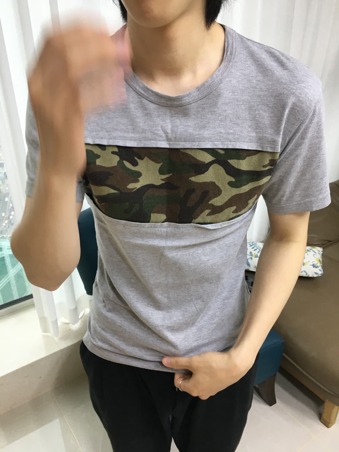 꼼데가르송 옴므 듀스 카모플라주 티셔츠 상품이미지6