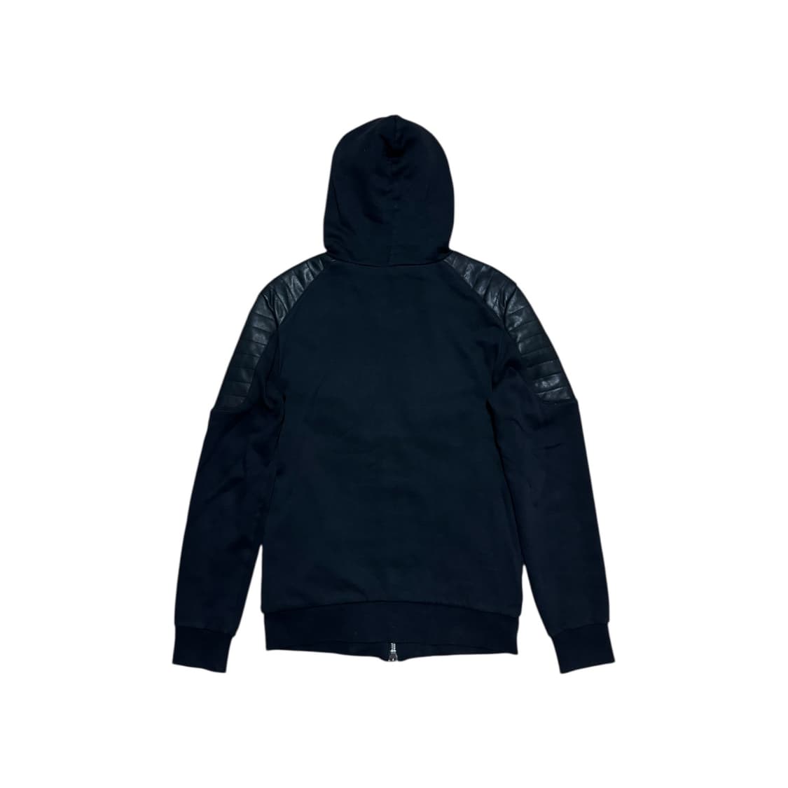 발망 x H&M 15AW 레더 패널 바이커 후드집업 상품이미지2