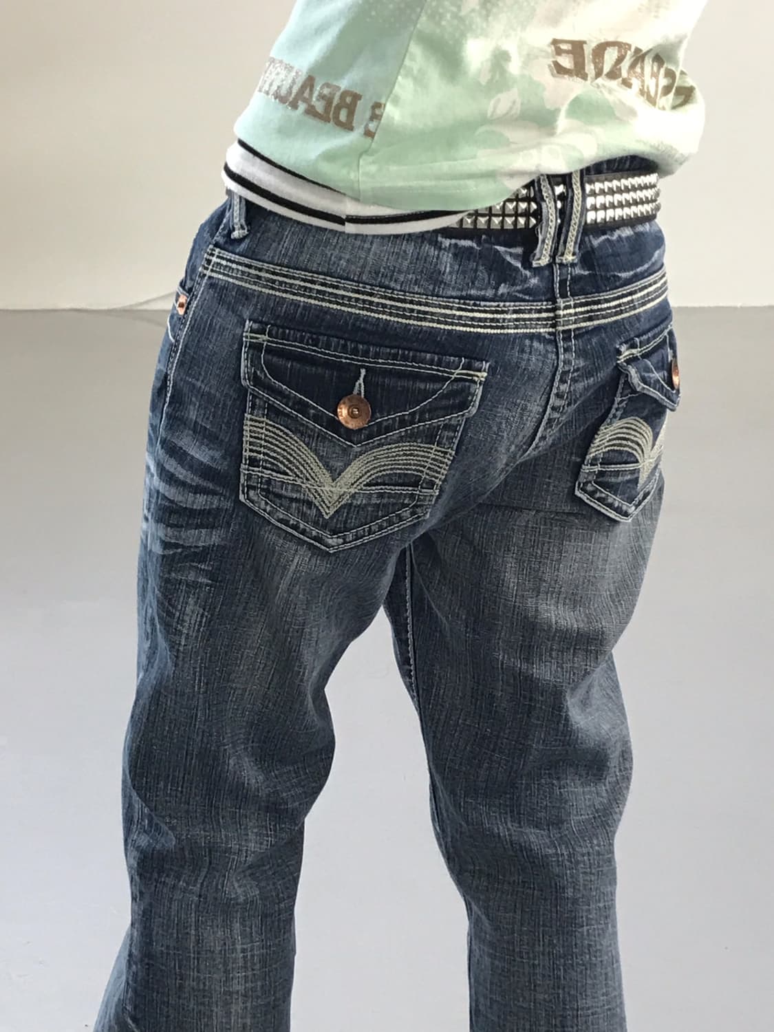 Jpn stich detail denim Jeans 상품이미지3