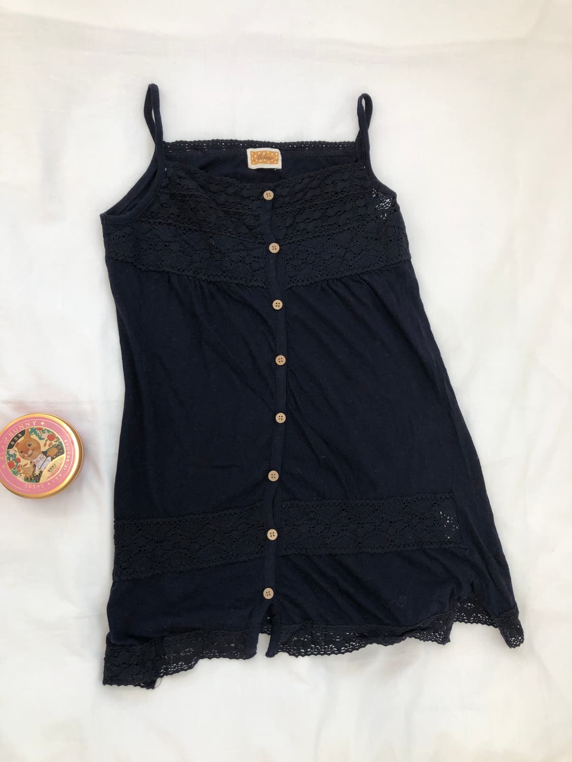 jpn vintage navy crochet sleeveless 상품이미지5