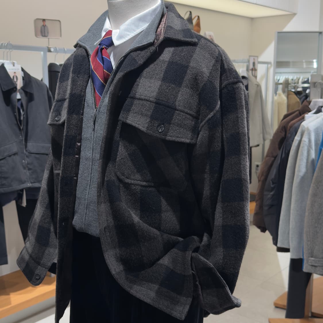 Huntingdon House 울 체크 셔켓 상품이미지7