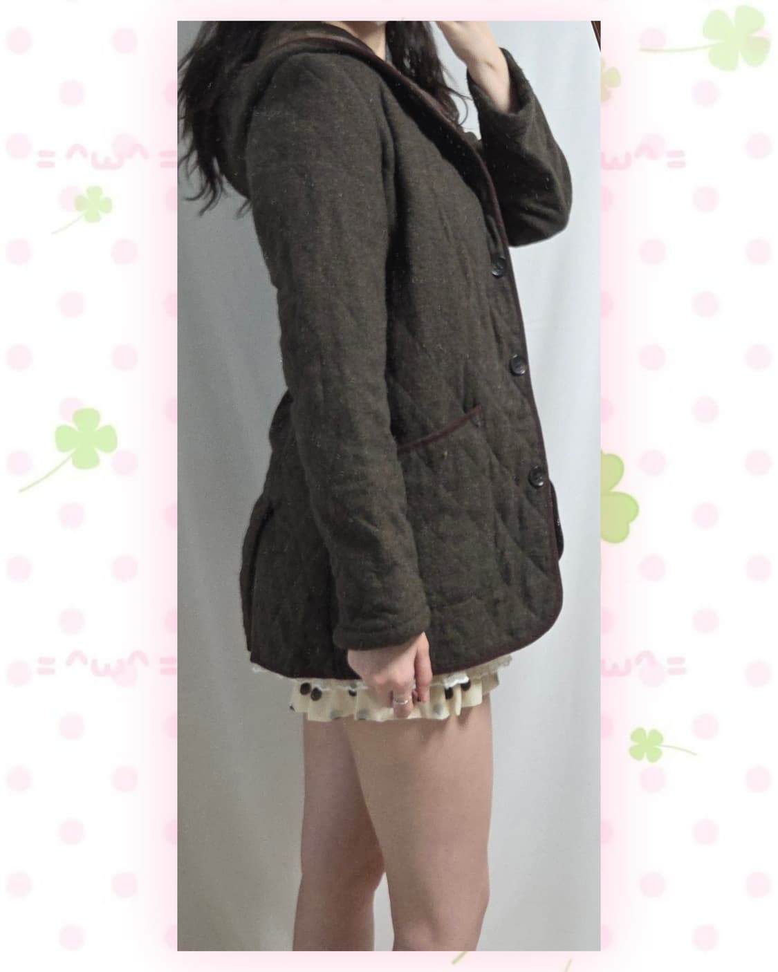 BACK NUMBER 브라운 퀼트 자켓 상품이미지3