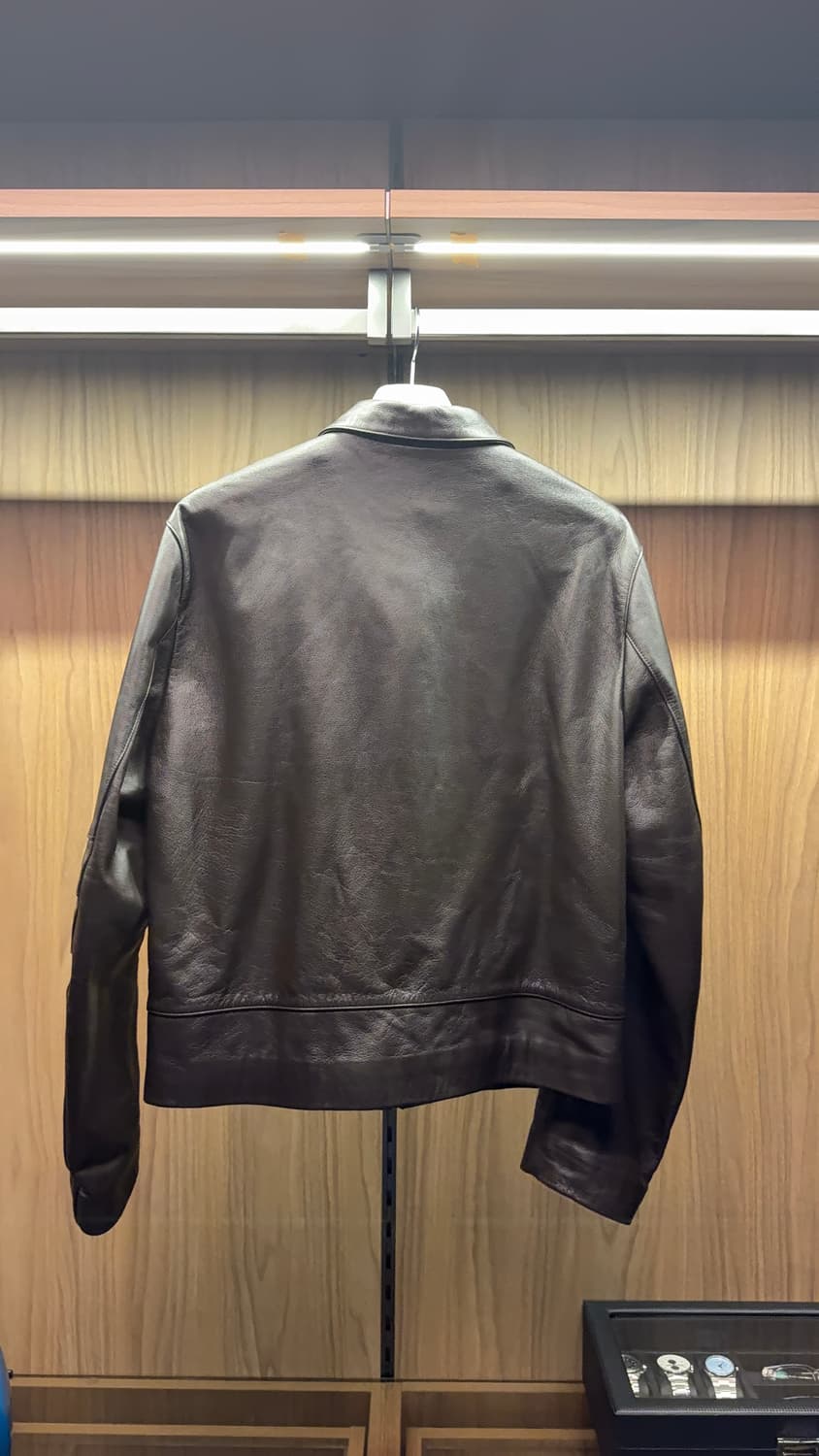 머듈 014 레더 자켓 브라운 4사이즈 상품이미지4