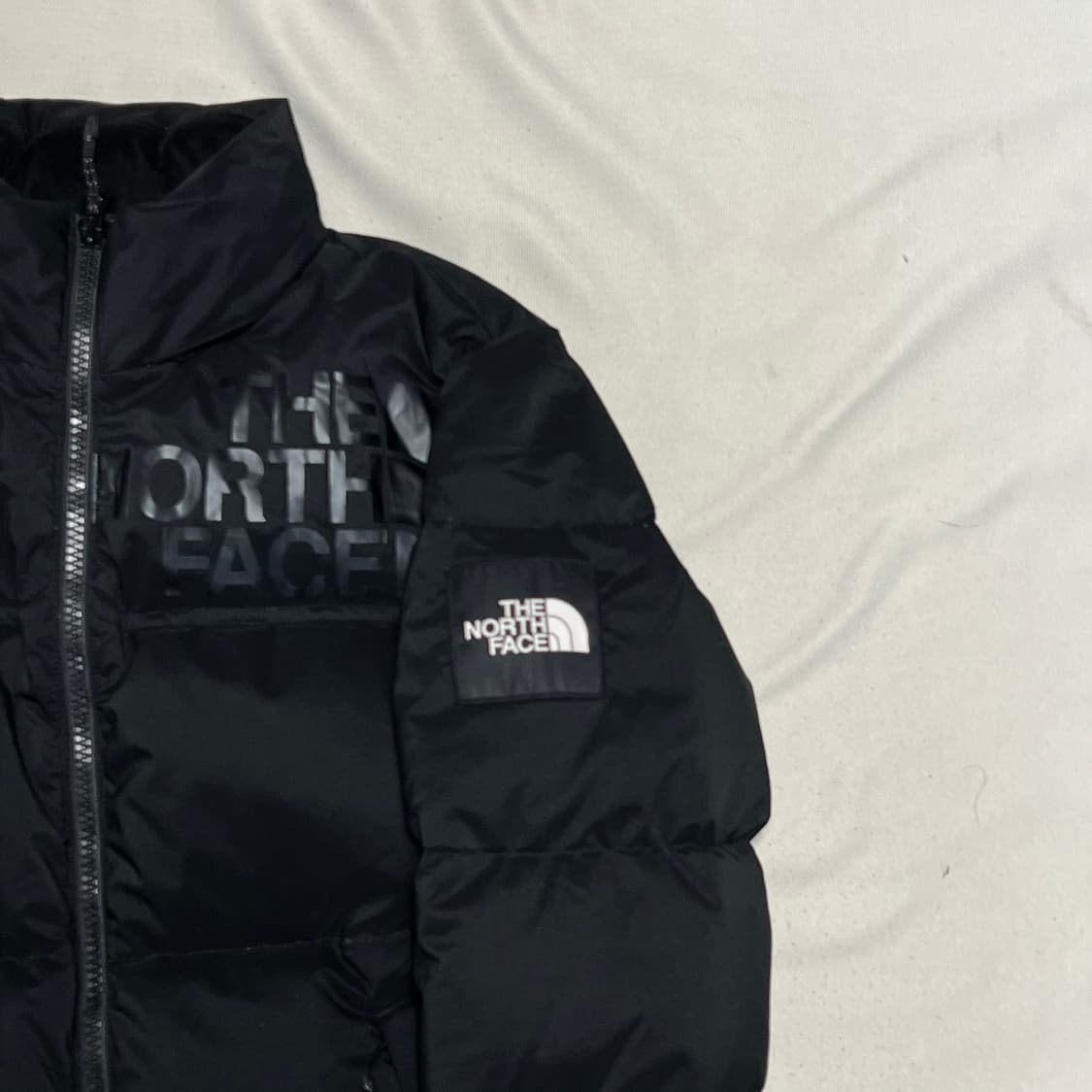 M 노스페이스 블랙 로고 눕시 패딩 상품이미지1