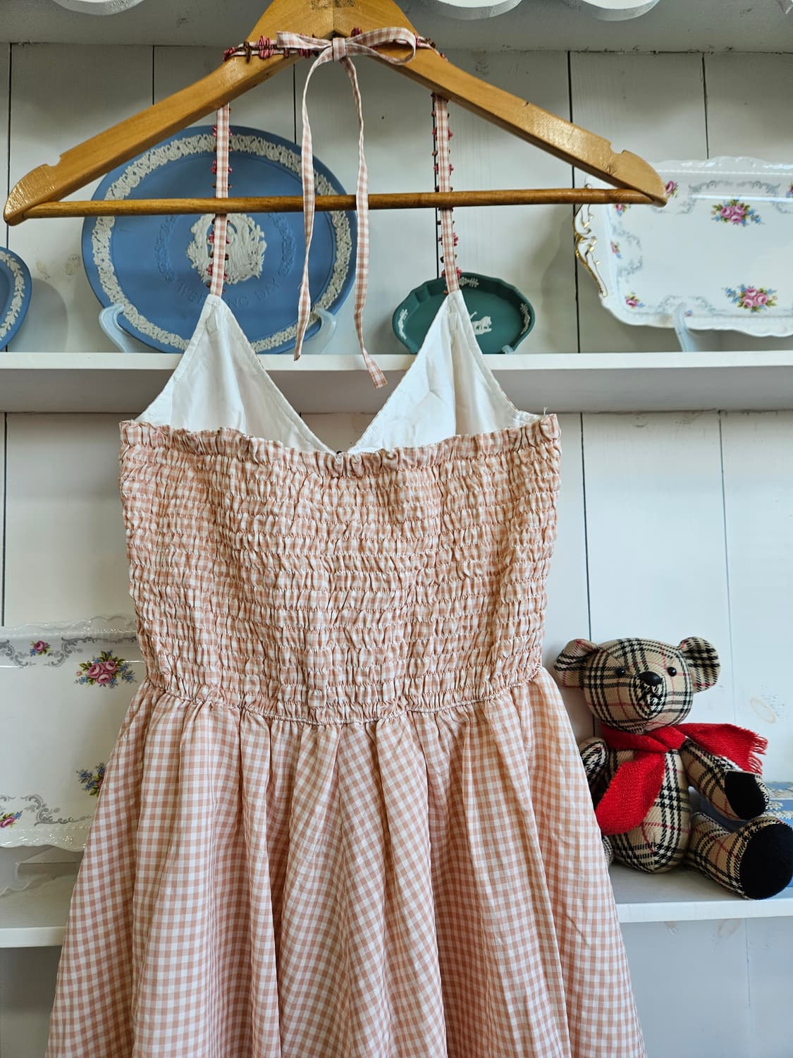 LEST ROSE체크 리본 원피스 상품이미지6