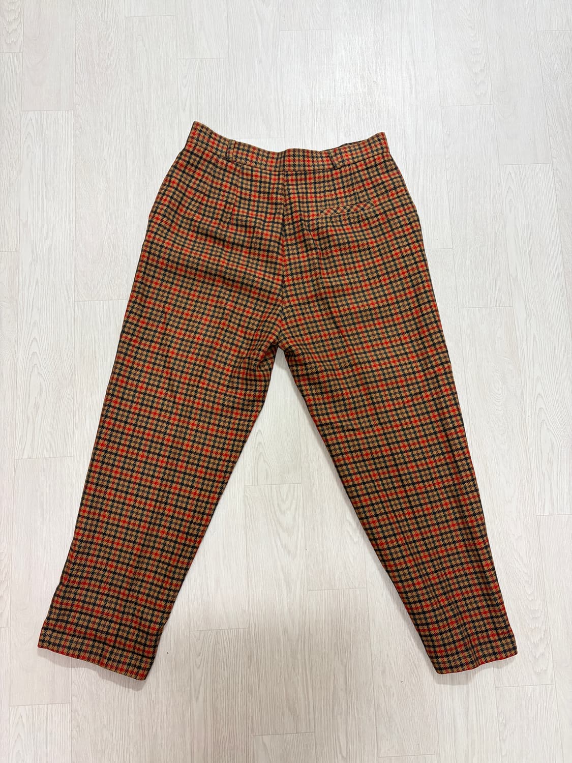 빈티지 레트로 체크 패턴 팬츠 상품이미지1