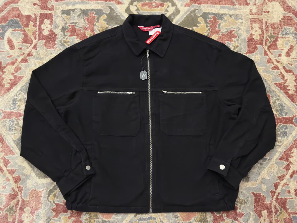 [Supreme] 슈프림 25SS 몰스킨 워크 자켓 블랙 (XL) 상품이미지1