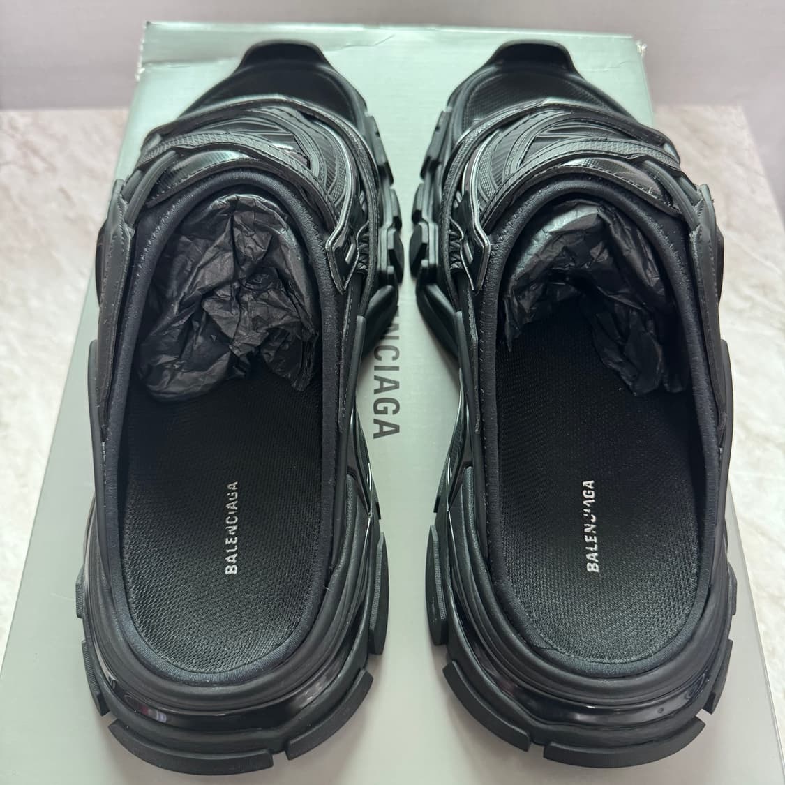 [43] 발렌시아가 트랙 슬라이드 블랙 상품이미지6