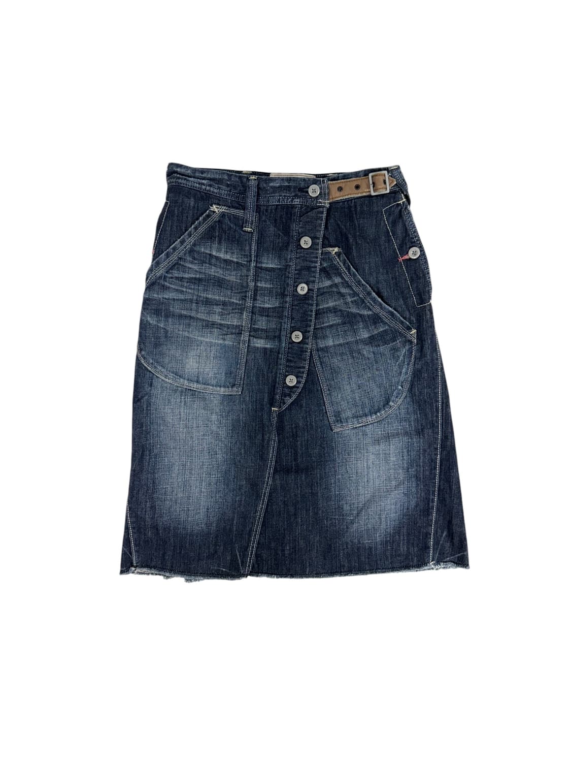 Japan vintage 데님 미디 스커트 s 상품이미지1