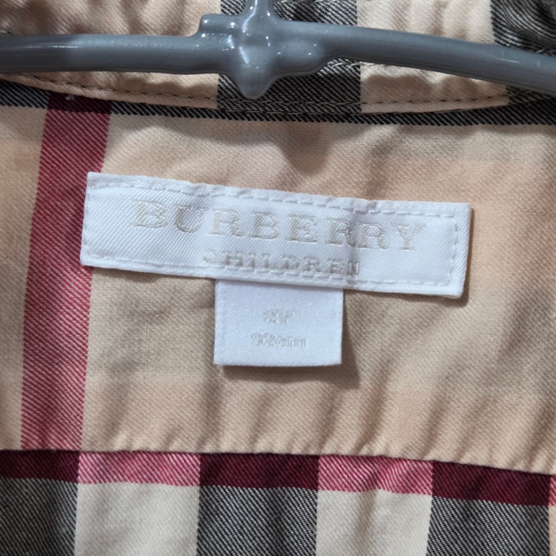 버버리 키즈 버튼다운 반팔 노바체크 셔츠 2Y 상품이미지2