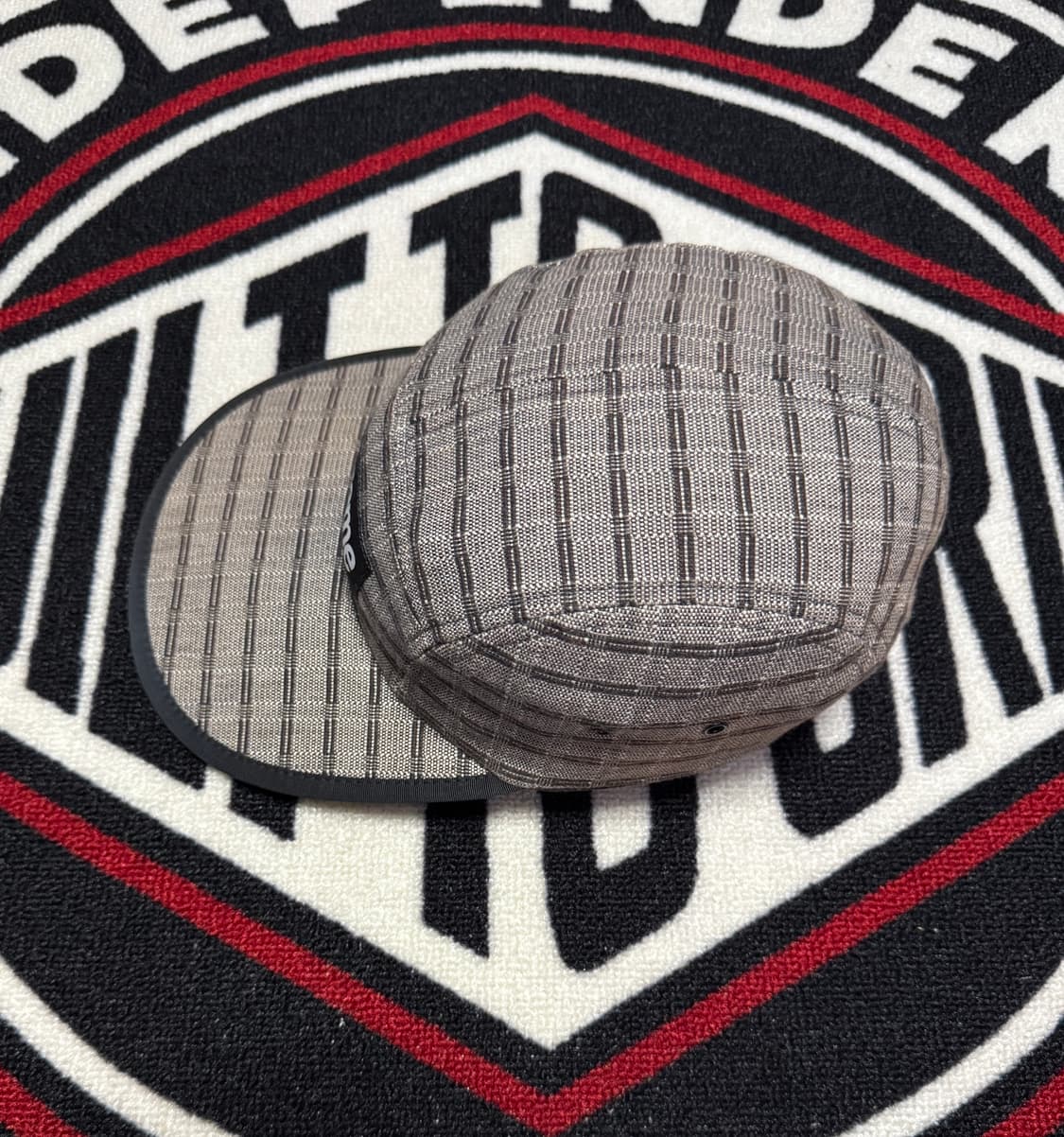 슈프림 네팔 우븐 스트라이프 피티드 캡 M/L 블랙 박스로고 상품이미지3