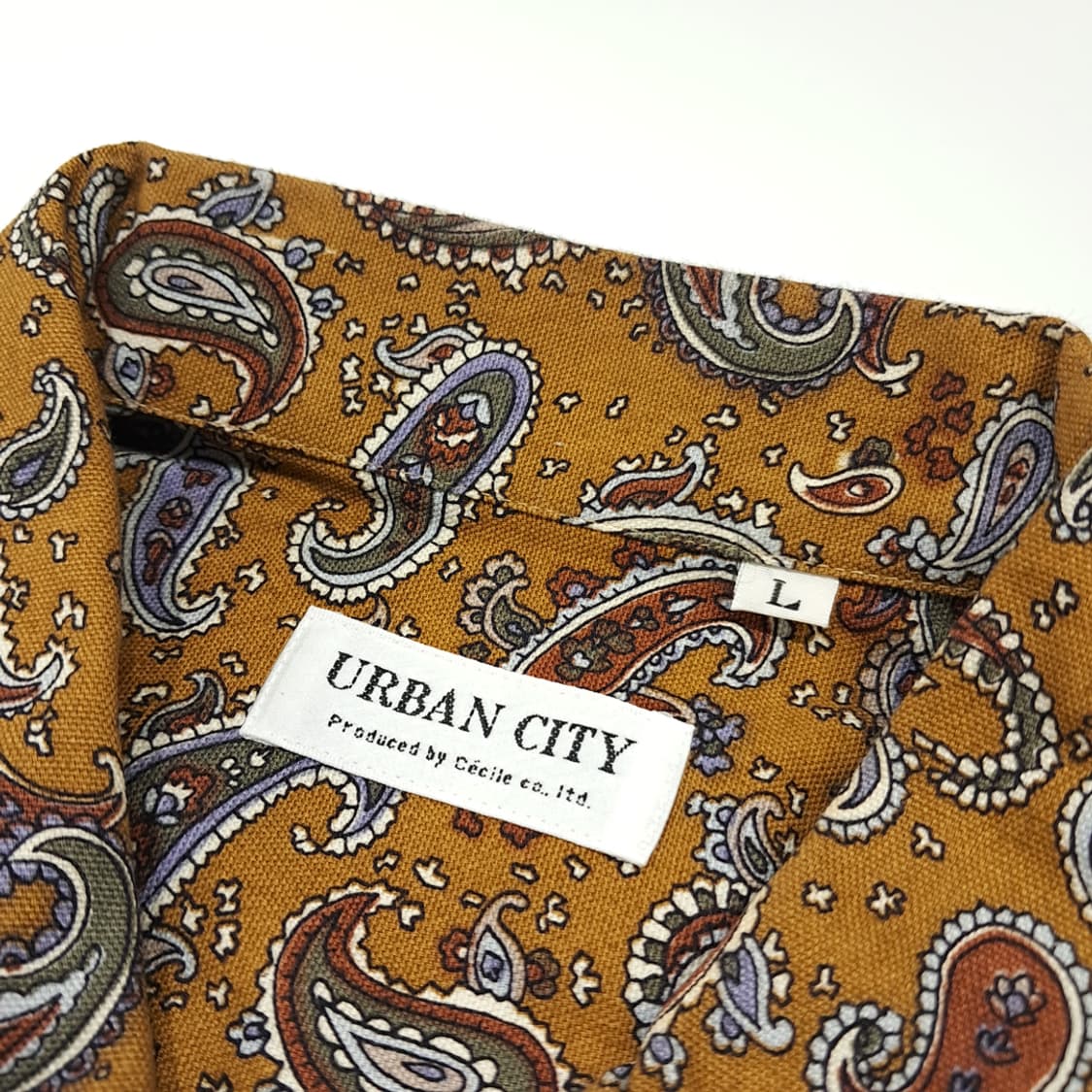 CL884 L 어반시티 90s 일본판 올드스쿨 페이즐리 셔츠 남방 상품이미지3