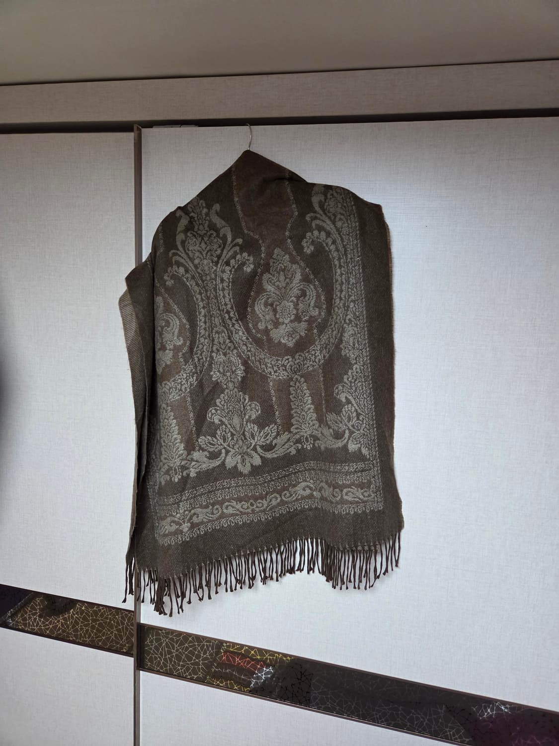 발망 BALMAIN 브라운 패턴 울머플러 상품이미지4